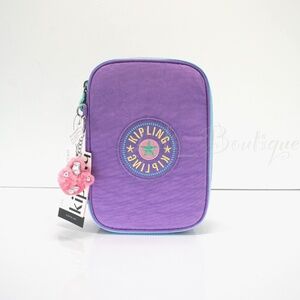 Kipling 100 Pens Case Pencil Accessory Polyamide KI0672 RainbowPop PlayfulViolet